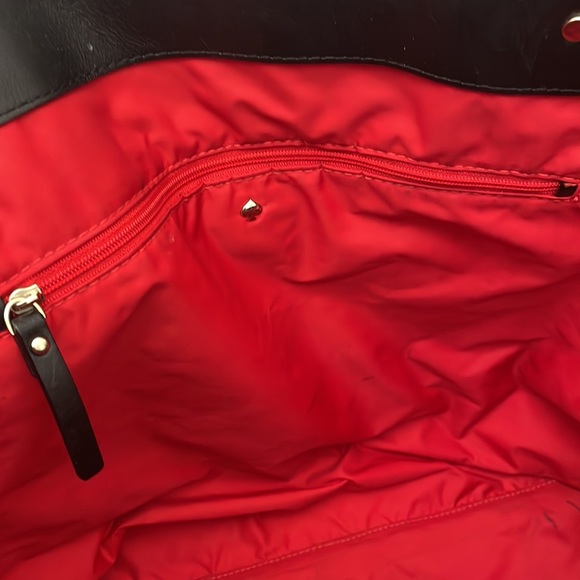 KATE SPADE LARGE RARE RED & BLACK POLKA DOT PURSE - Picture 4 of 14